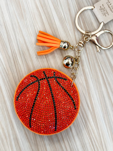 Basketball Bling Puff Keychains