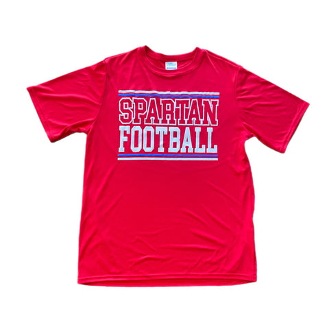 Spartan Football Stripe Dri Fit Red