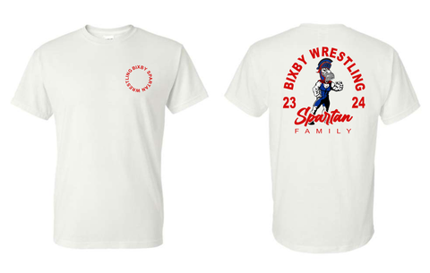 Sparky Spartan Wrestling T-Shirt WHITE