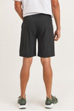 Mens Active shorts with zippered pocket - Charcoal