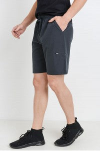 Mens Active shorts with zippered pocket - Black