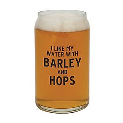 Barley and Hops Beer Glass