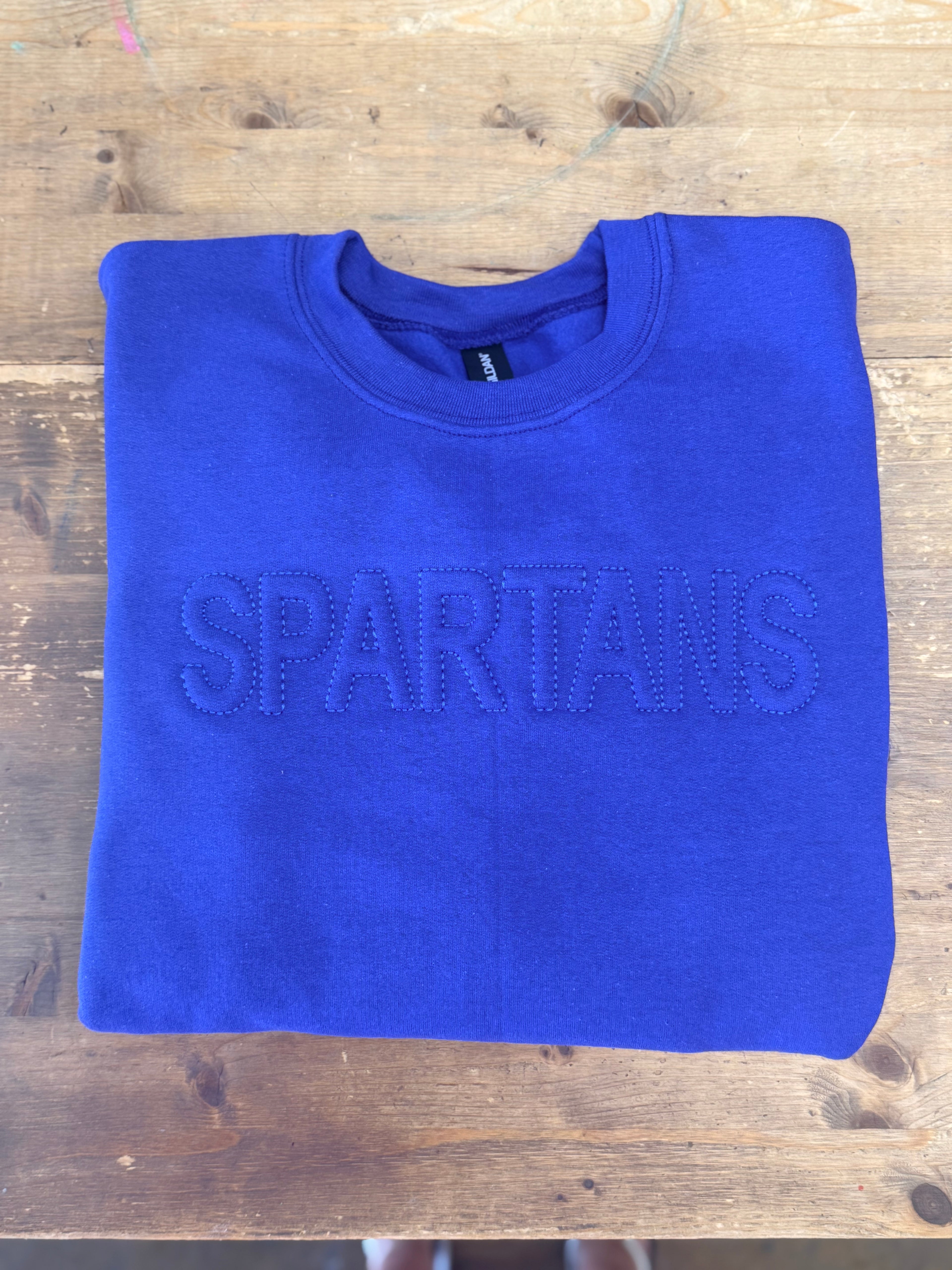 Spartans Puff Embossed Crew ROYAL