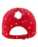 Infinity Her - Women's Red Stars Ponytail Cap