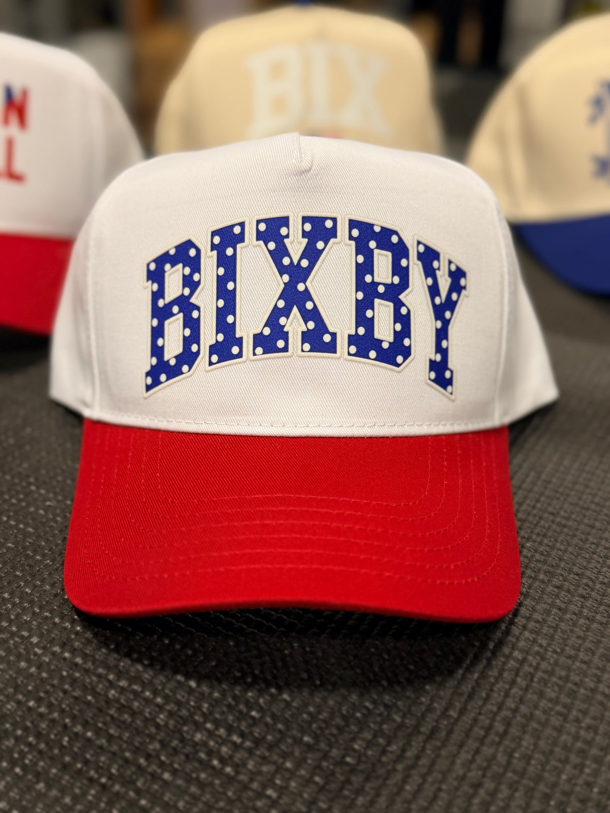 Bixby Polka Dots Mid Profile Cap WHITE/RED