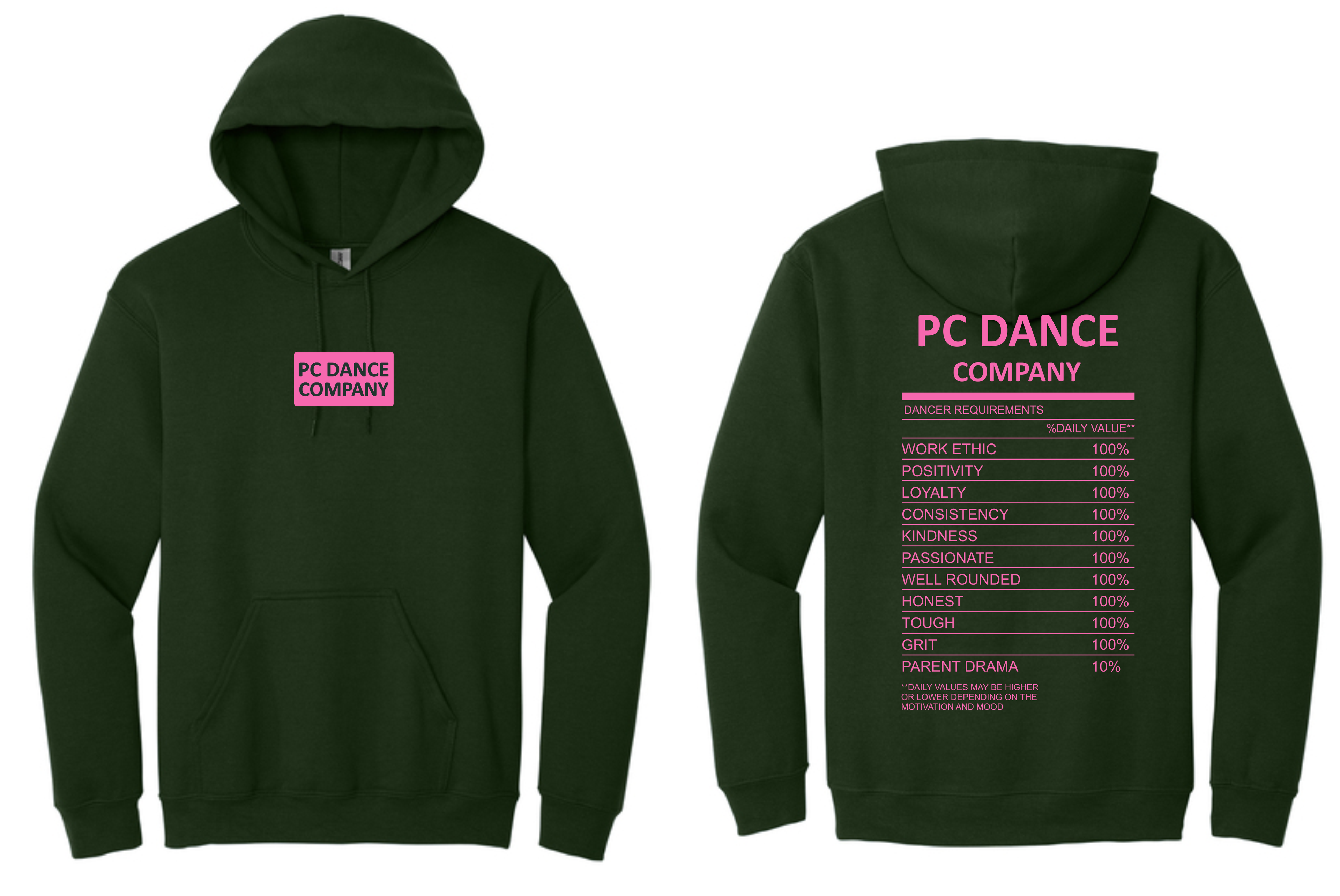 PC Dance Green Hoodie