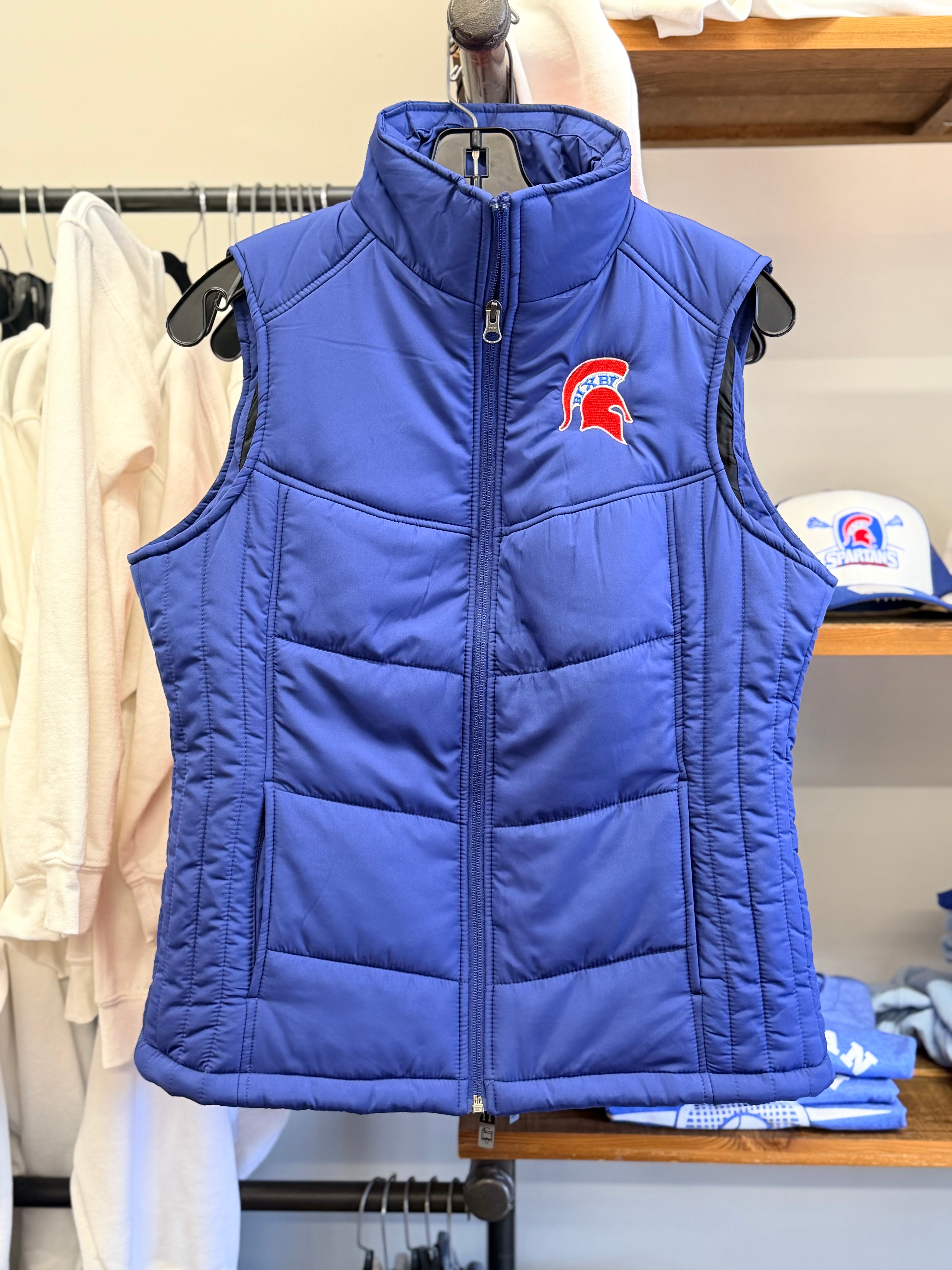 Women's Spartan Puffer Vest BLUE