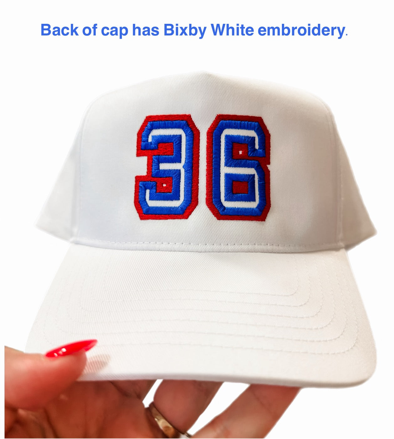 Bixby White 4th Customized Cap