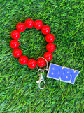 Spartan Wristlet Keychain RED