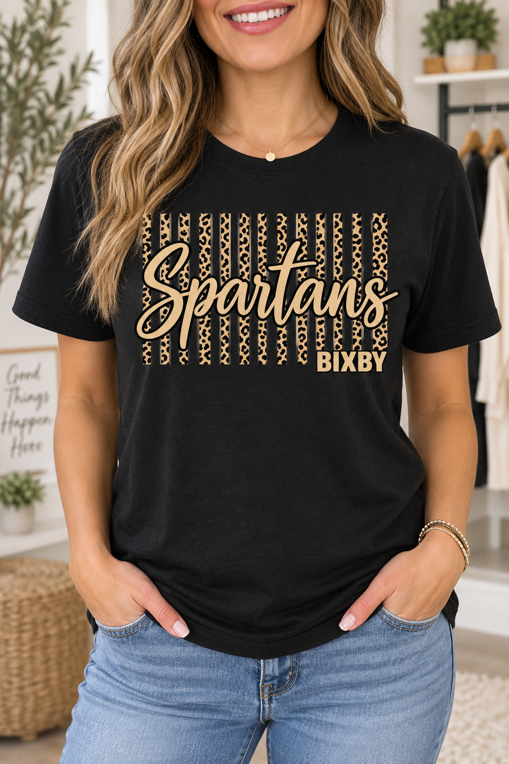 Spartans Leopard Stripes T-Shirts