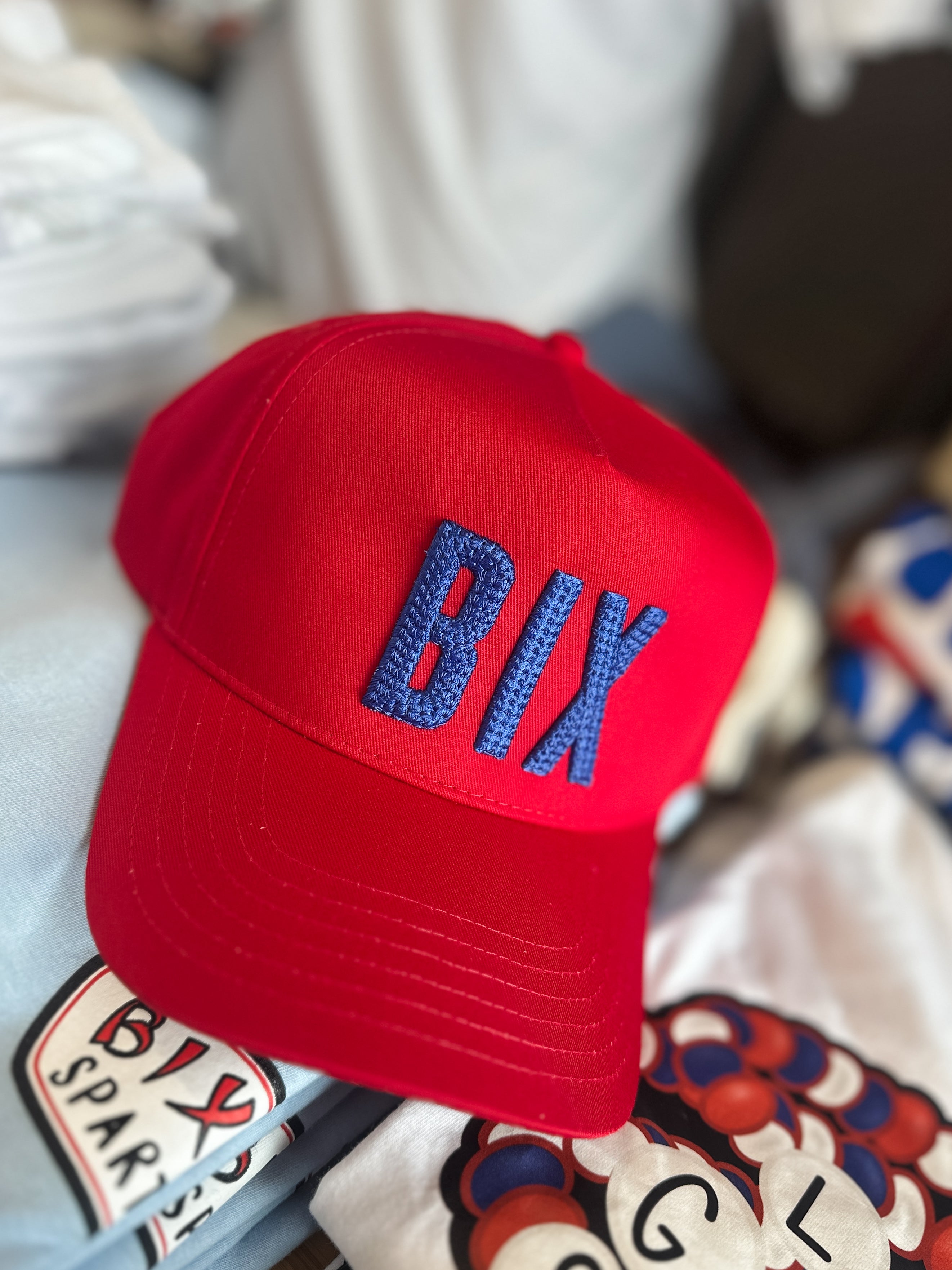 BIX Woven Puff Trucker Hat (Red)