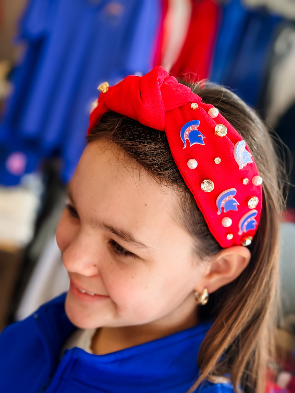 Bixby Spartan Knotted Headband RED