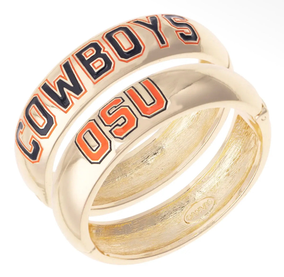 Oklahoma State Cowboys Polished Hinged Bangle