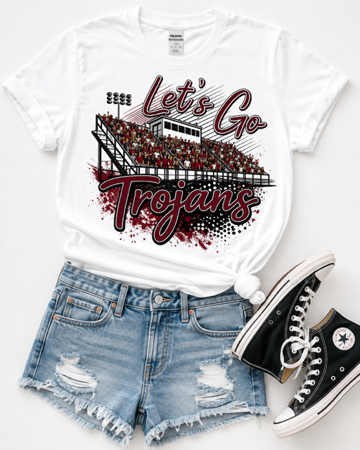 Let's Go Trojans (JENKS) Stadium Tee