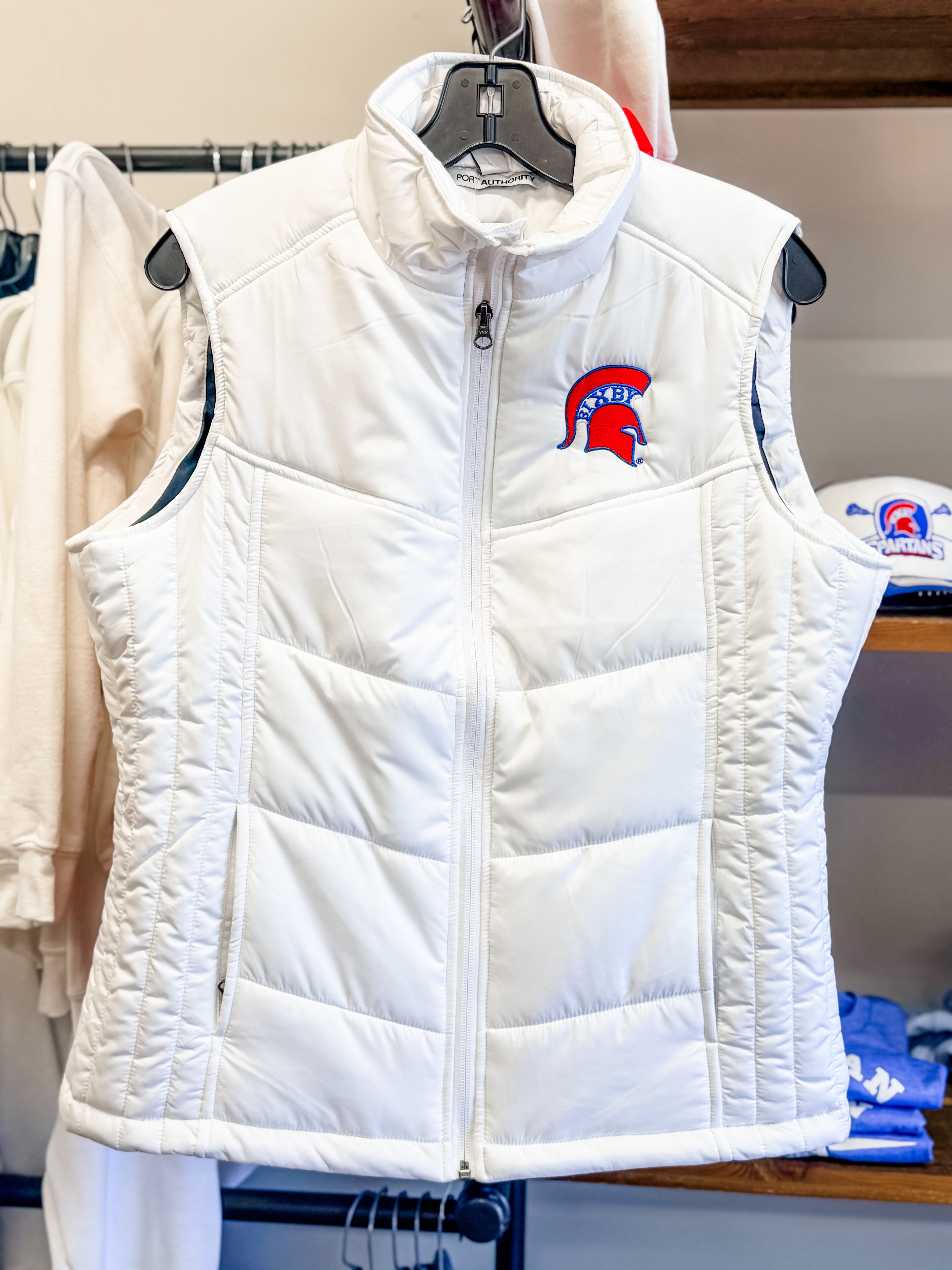 Women's Spartan Puffer Vest WHITE