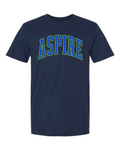 Aspire Stripes on Navy Shirts