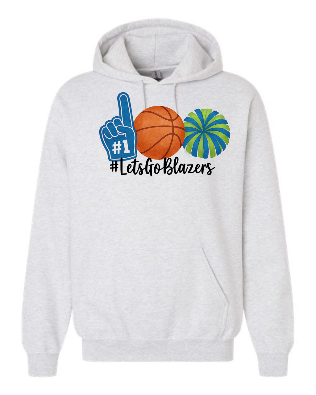 Blazers Pom Basketball Watercolor Sweatshirts