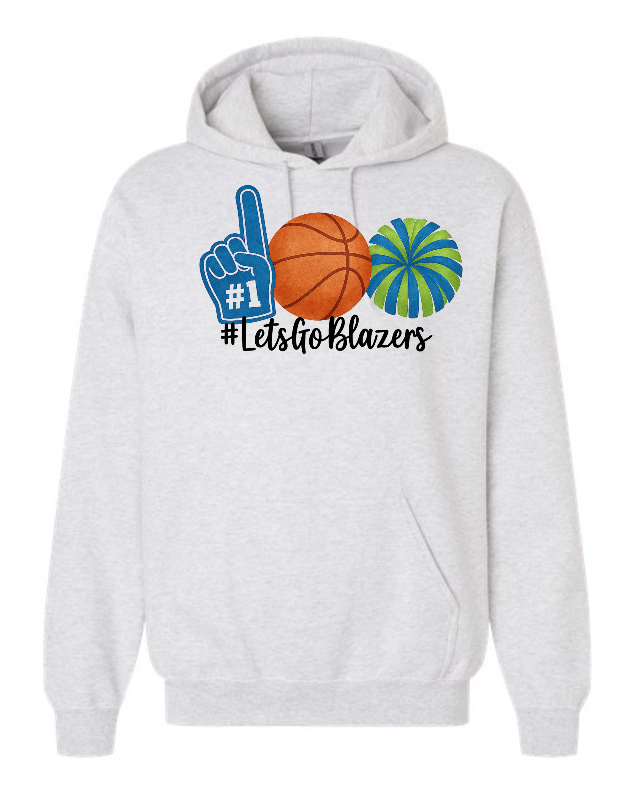 Blazers Pom Basketball Watercolor Sweatshirts