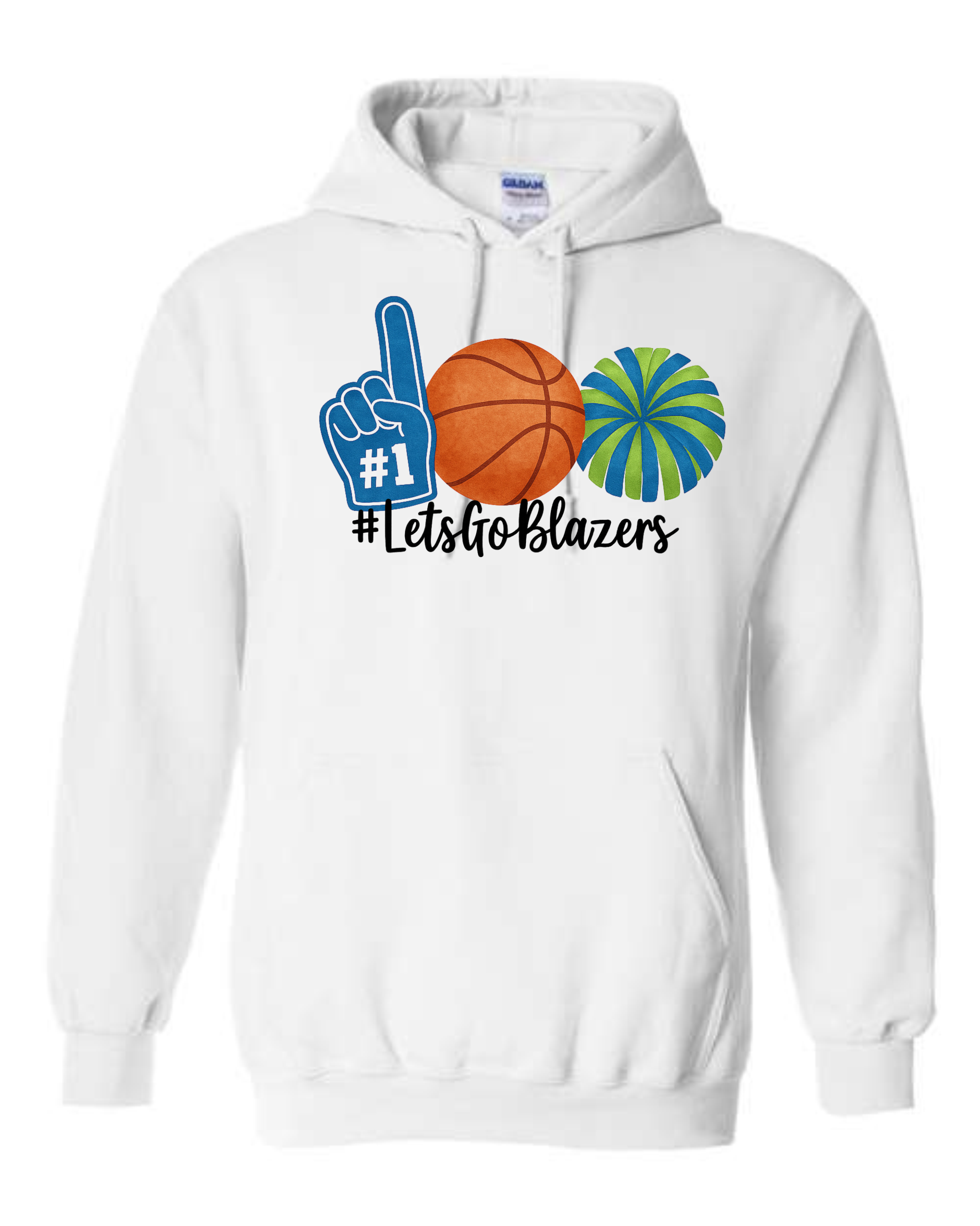 Blazers Pom Basketball Watercolor Sweatshirts