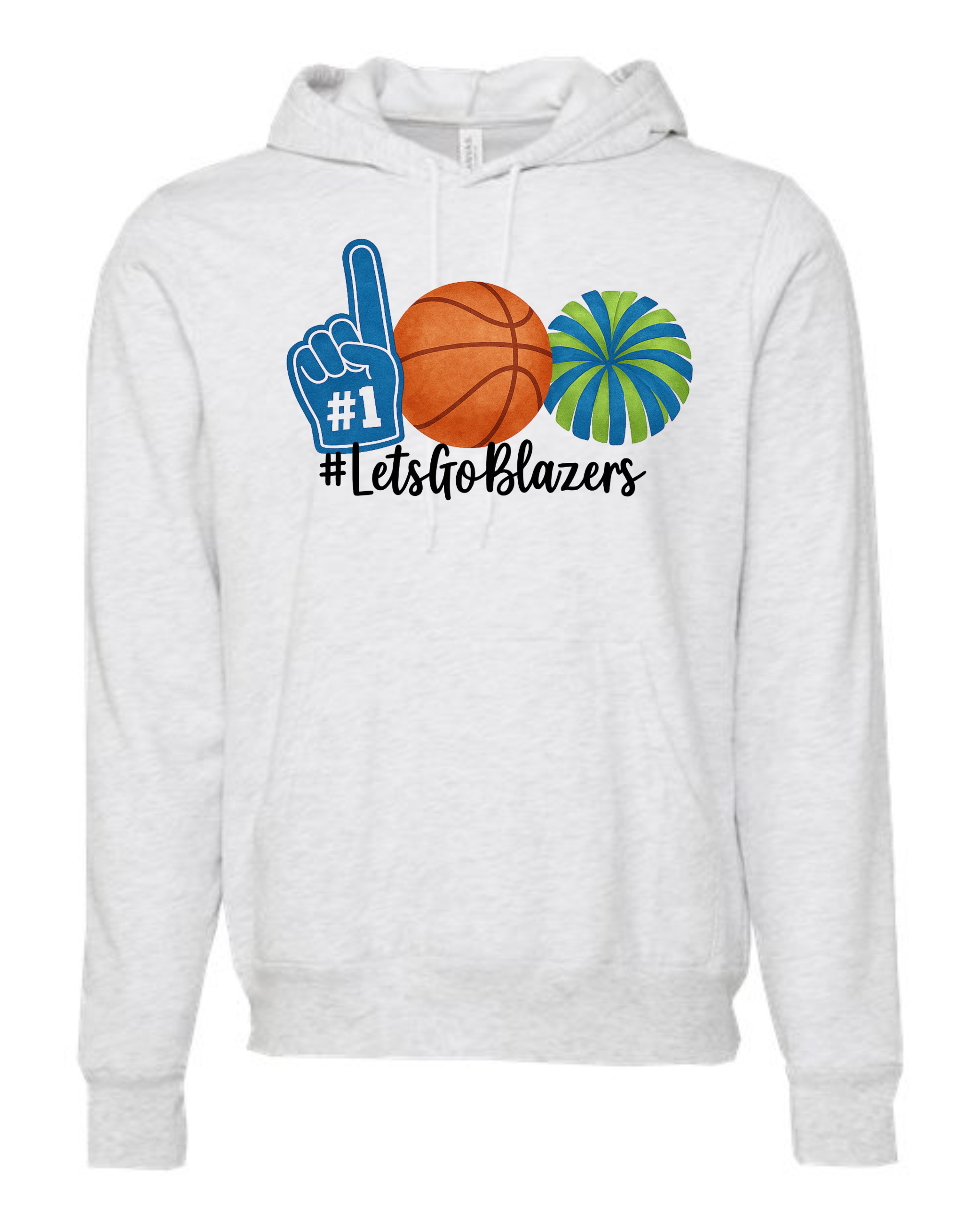Blazers Pom Basketball Watercolor Sweatshirts