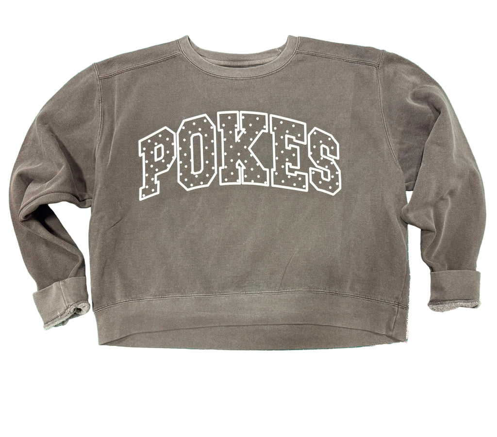 Pokes Polka Dot Mid Length Comfort Colors Crew