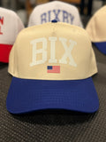 BIX Flag Mid Profile Cap NATURAL/ROYAL