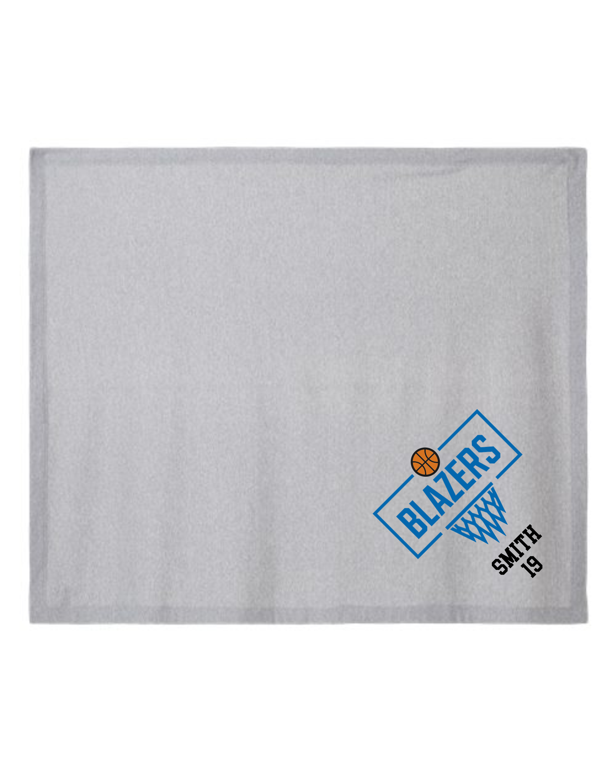 Blazers Grey Basketball Blanket