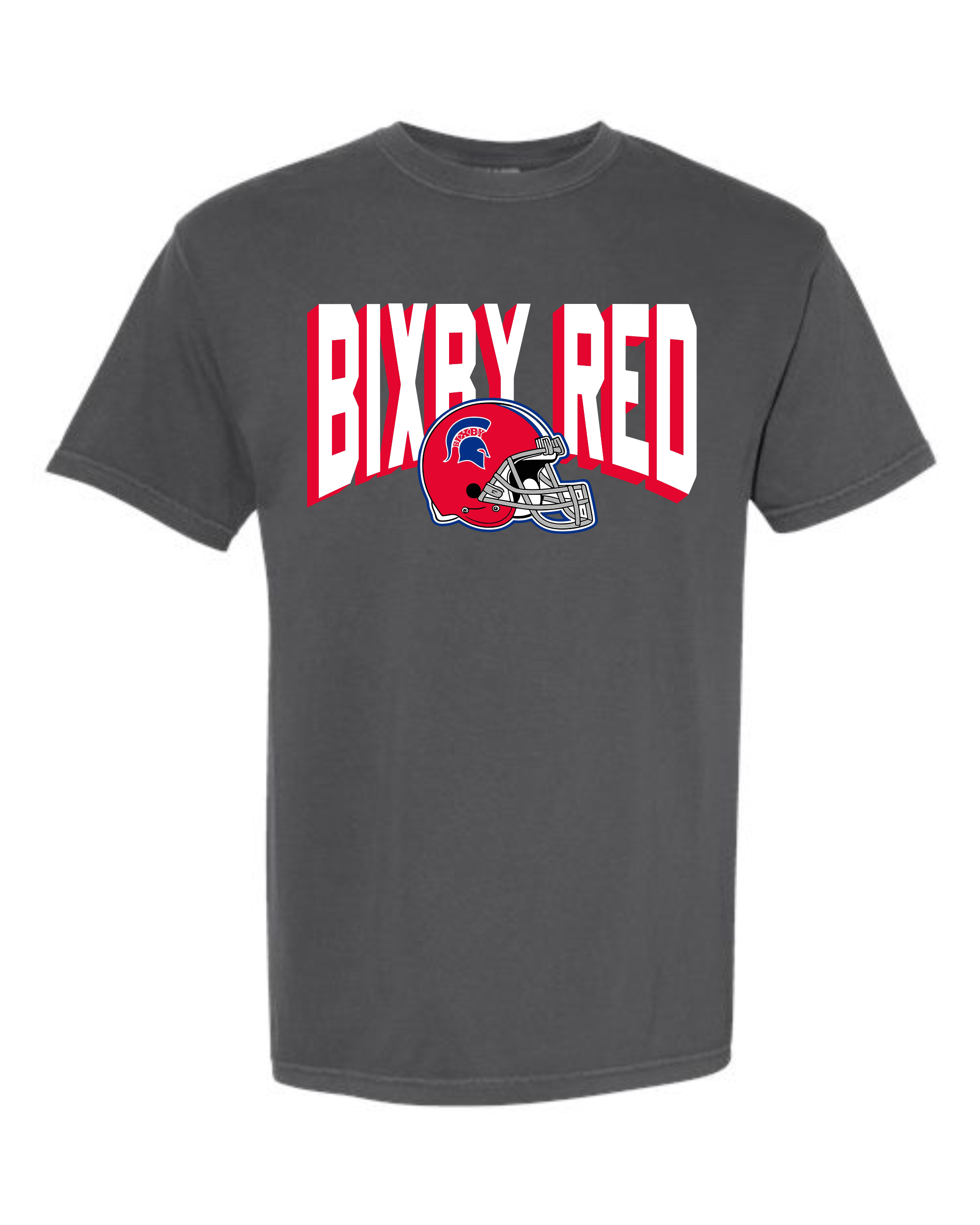 Bixby Red Helmet T-Shirts GREY
