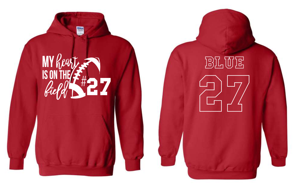 Bixby Red Customized Heart on the Field Shirts RED