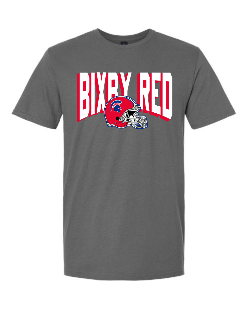 Bixby Red Helmet T-Shirts GREY