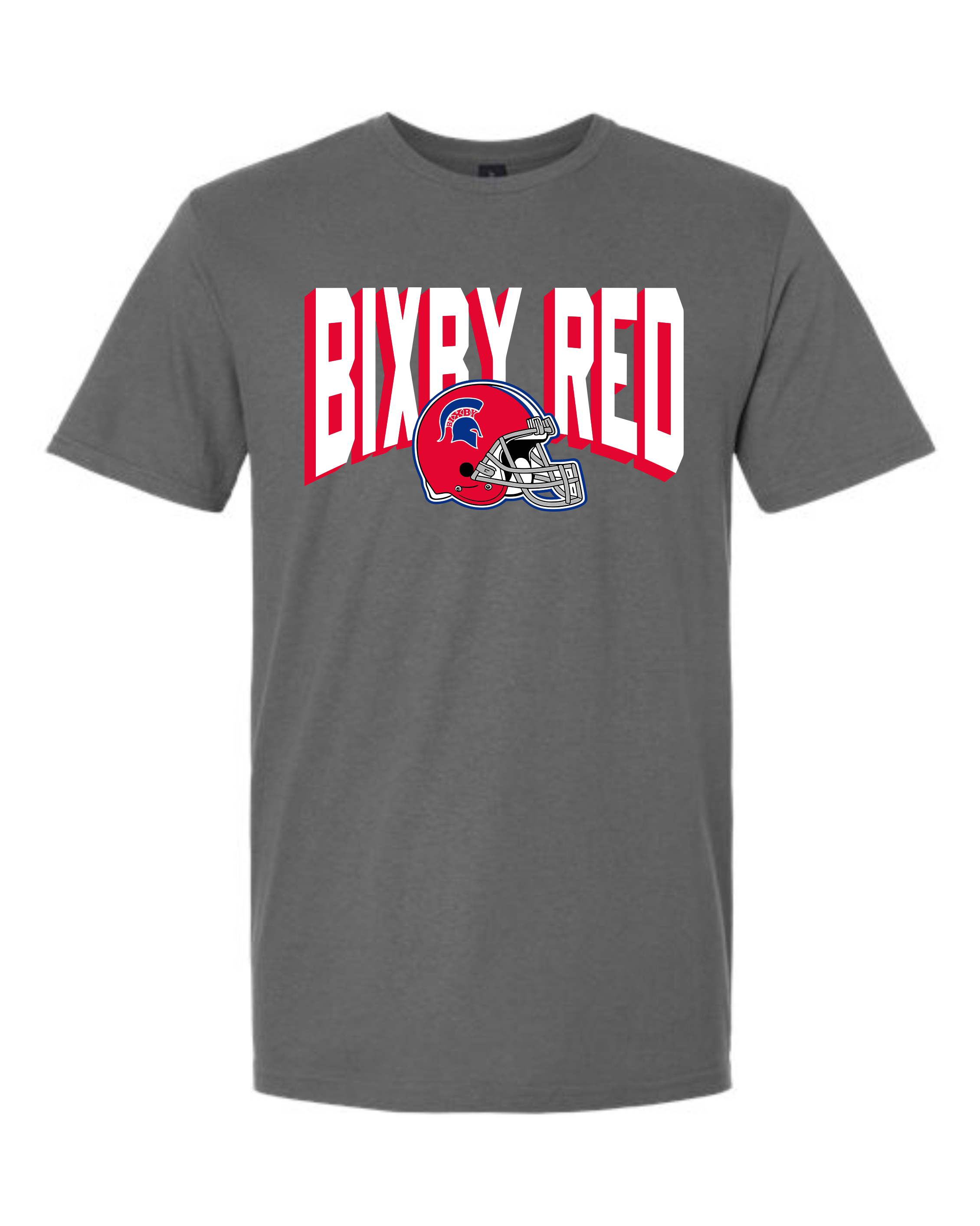 Bixby Red Helmet T-Shirts GREY