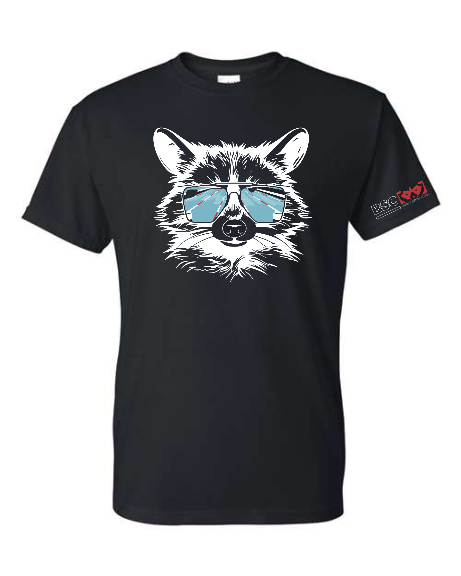 Bixby Swim 2024 Raccoon T-Shirts BLACK