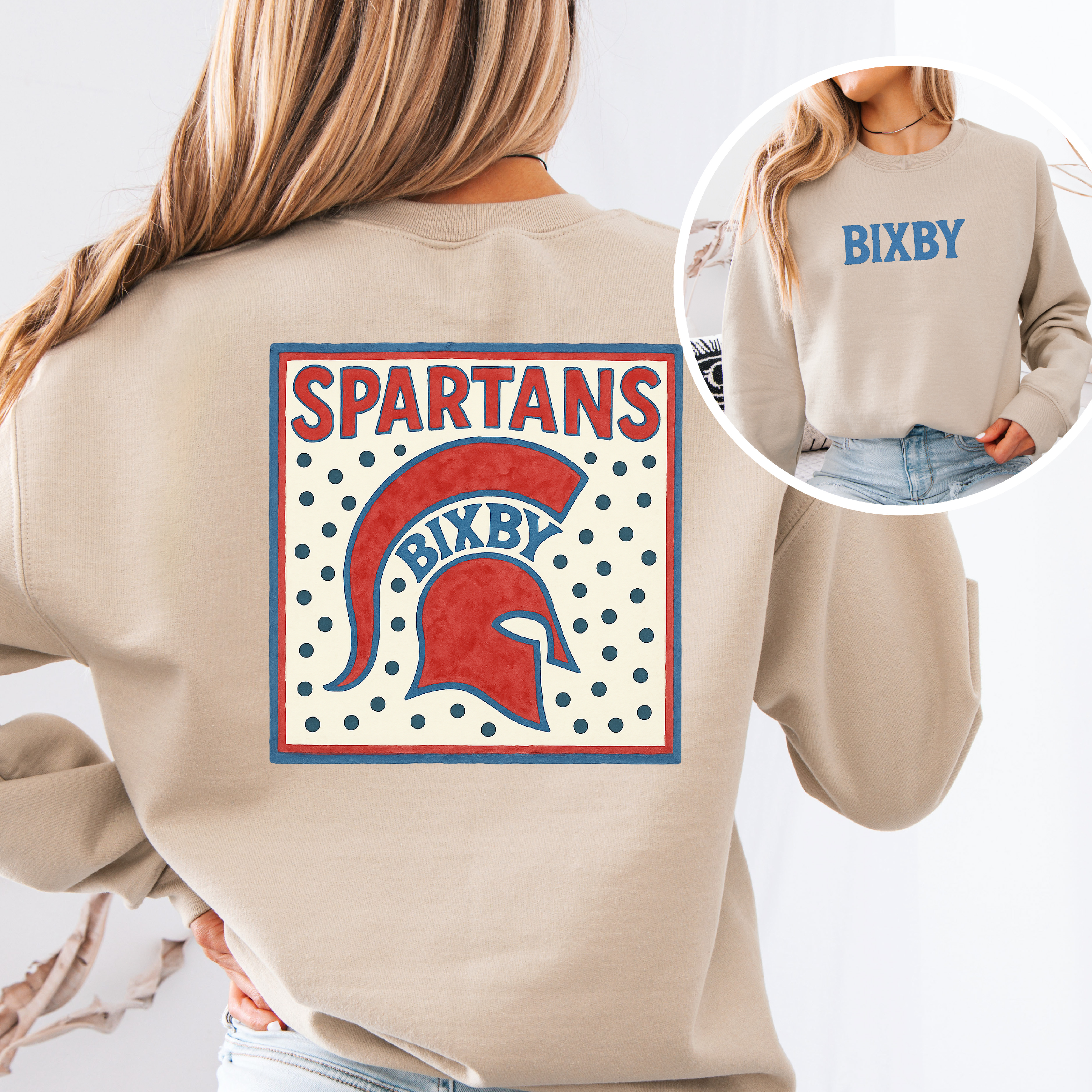 Bixby Watercolor Dots Sweatshirts
