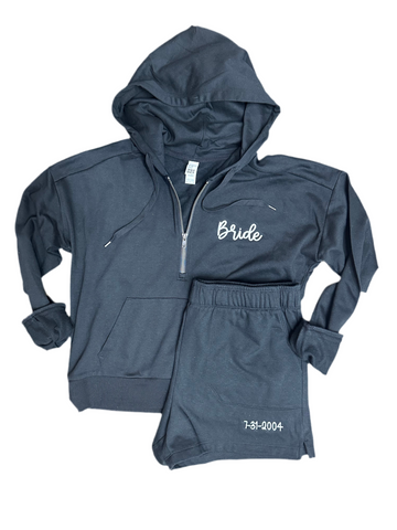 Custom Bride Pullover and Shorts