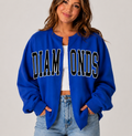 Diamonds Raw Edge Cardi Crew