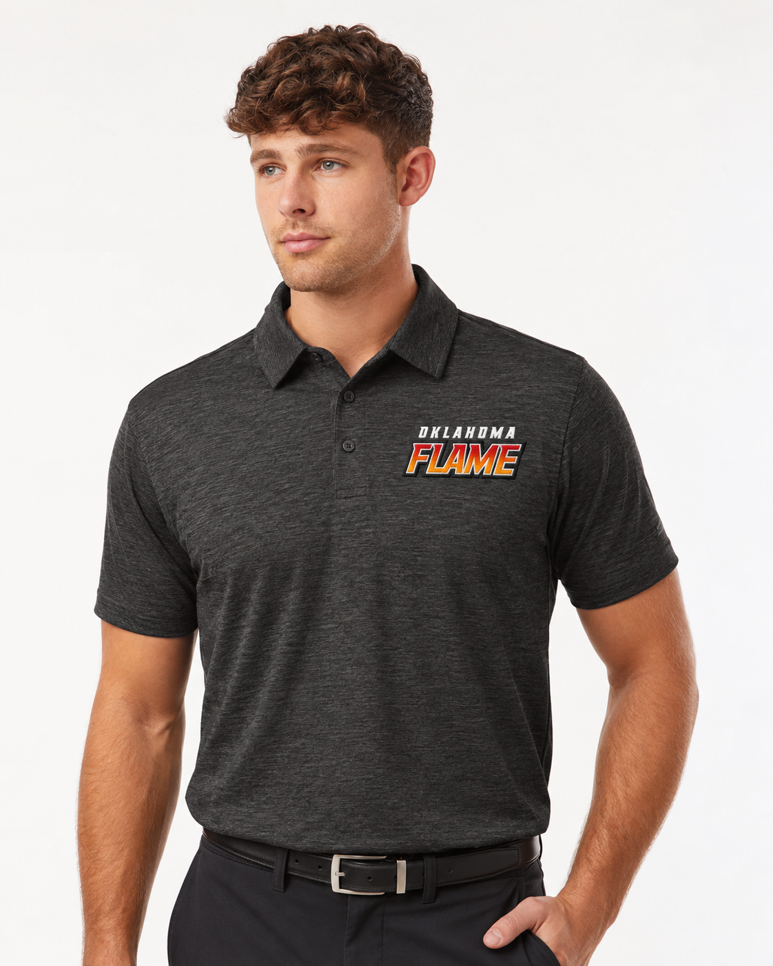 Flame Melange Performance Polo