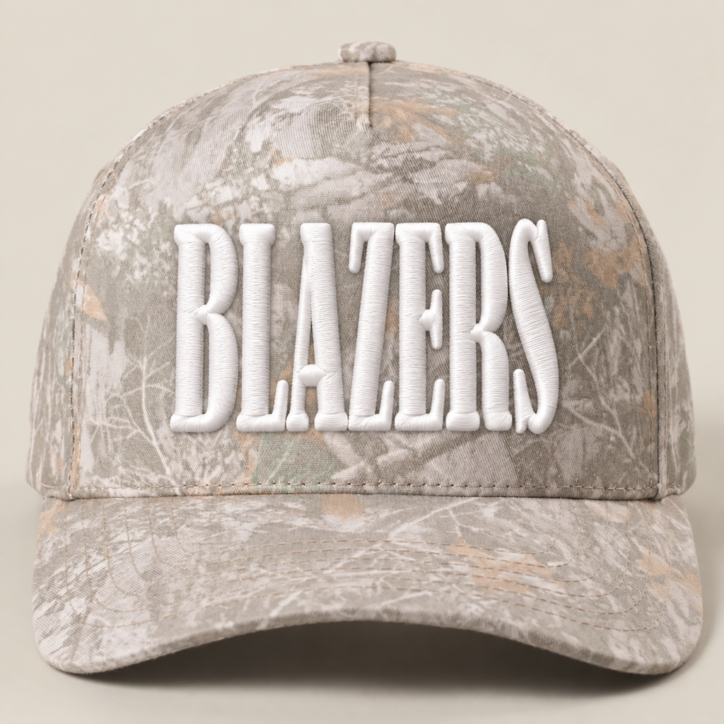 Blazers Camo Trucker Caps