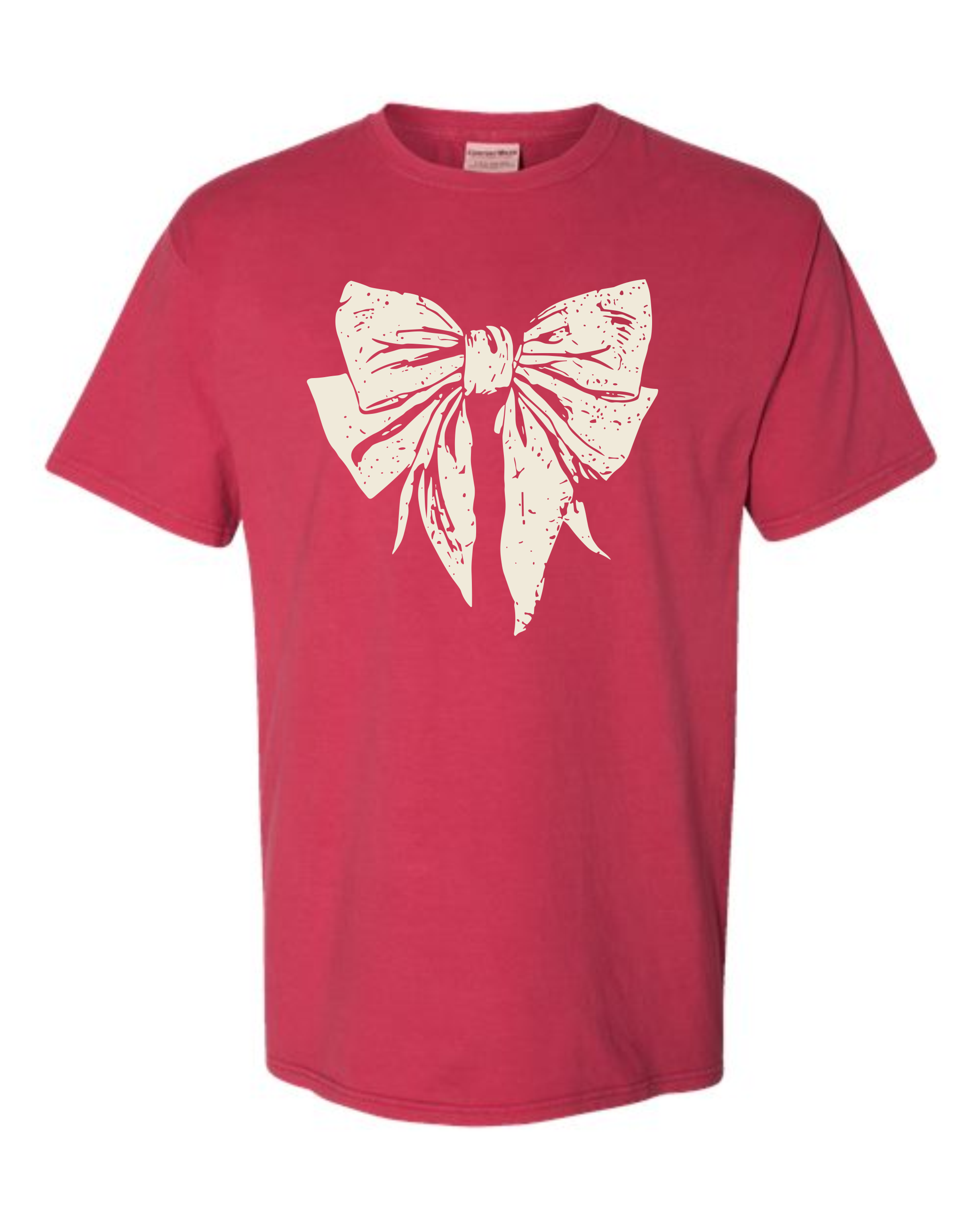 Crimson Coquette Bow Garment Dyed