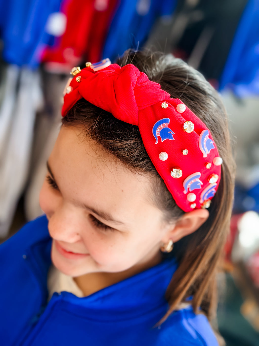 Bixby Spartan Knotted Headband RED