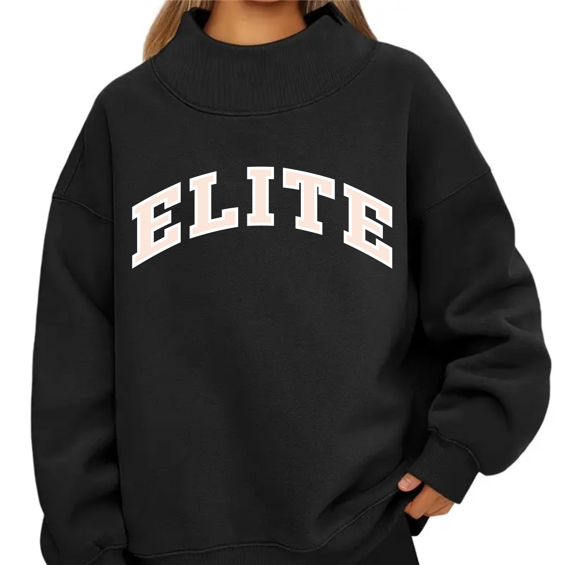 Elite Dance Mock Neck BLACK