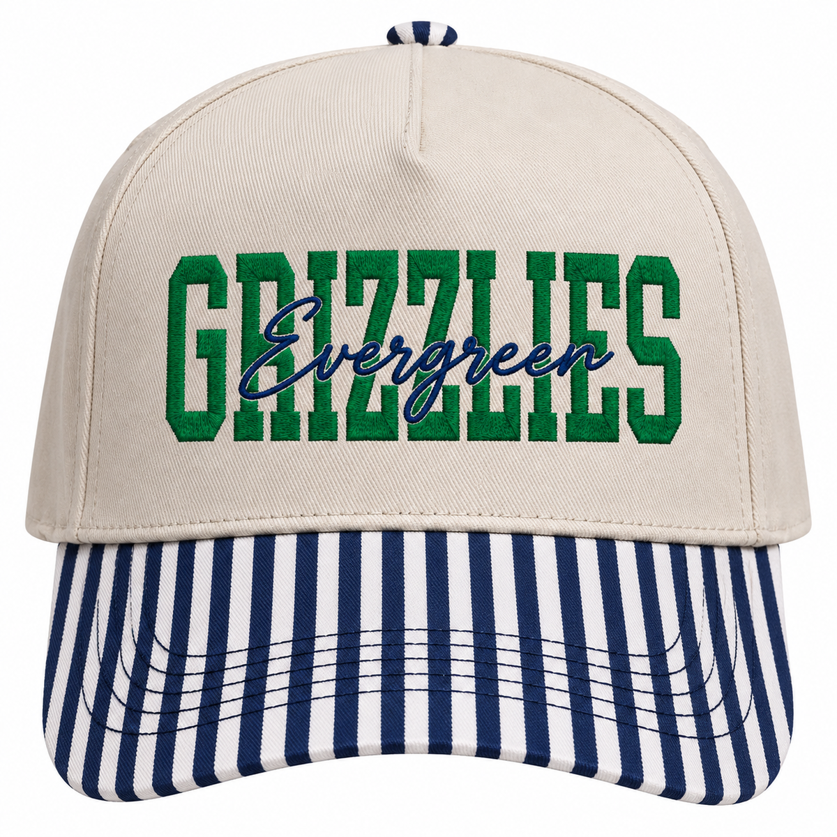 Evergreen Striped Trucker Hat
