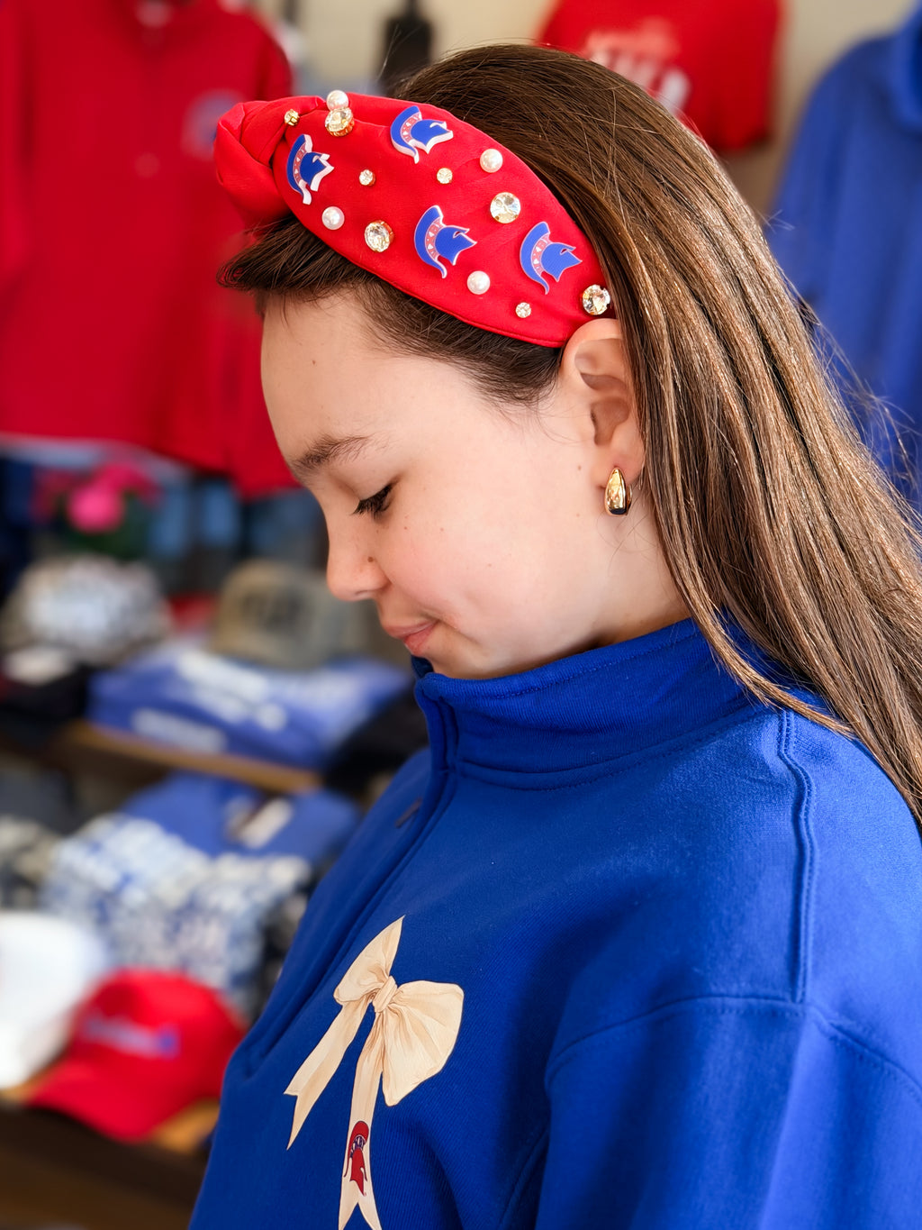 Bixby Spartan Knotted Headband RED