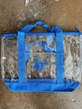 Clear & Royal Zippered Liberty Tote