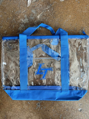 Clear & Royal Zippered Liberty Tote