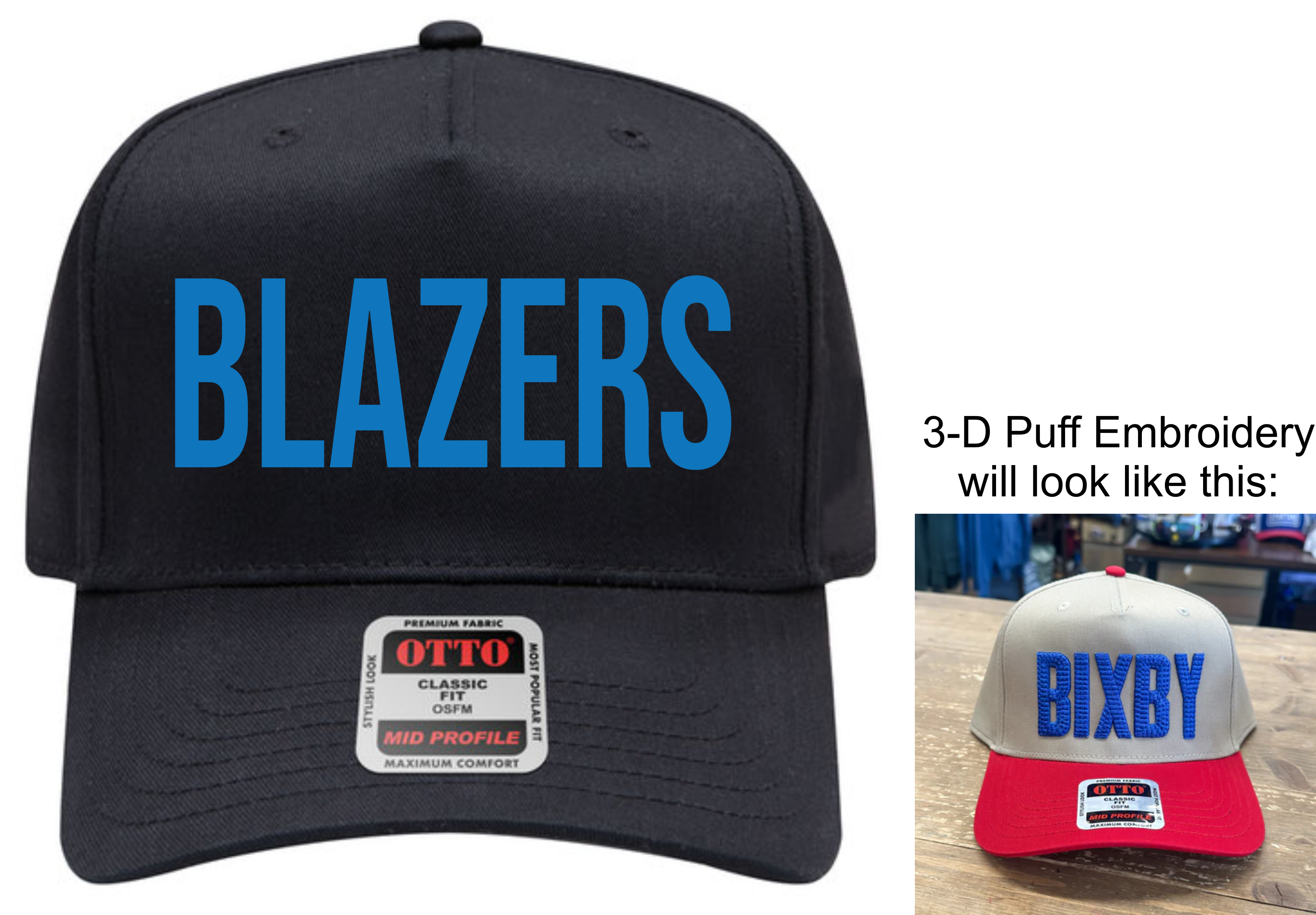 Blazers Puff Embroidered Cap