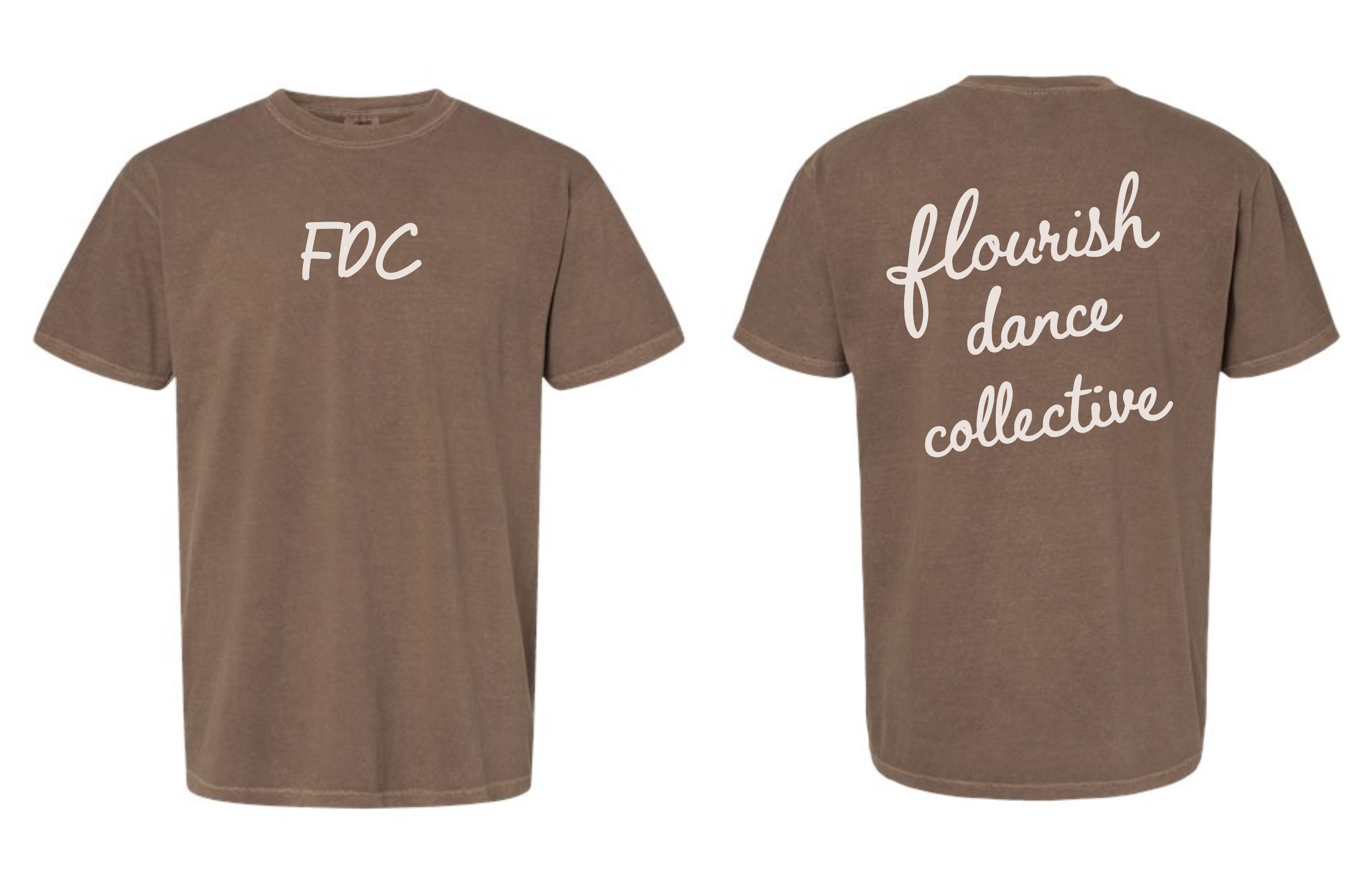 Flourish Script Comfort Colors Espresso