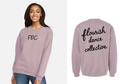 Flourish Script SoftStyle Crew Purple/Grey