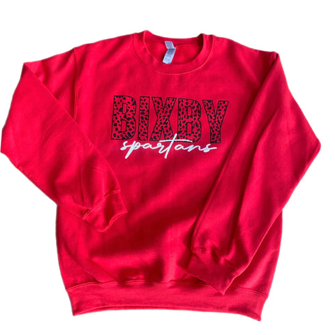 Red Spotted Spartan Crewneck