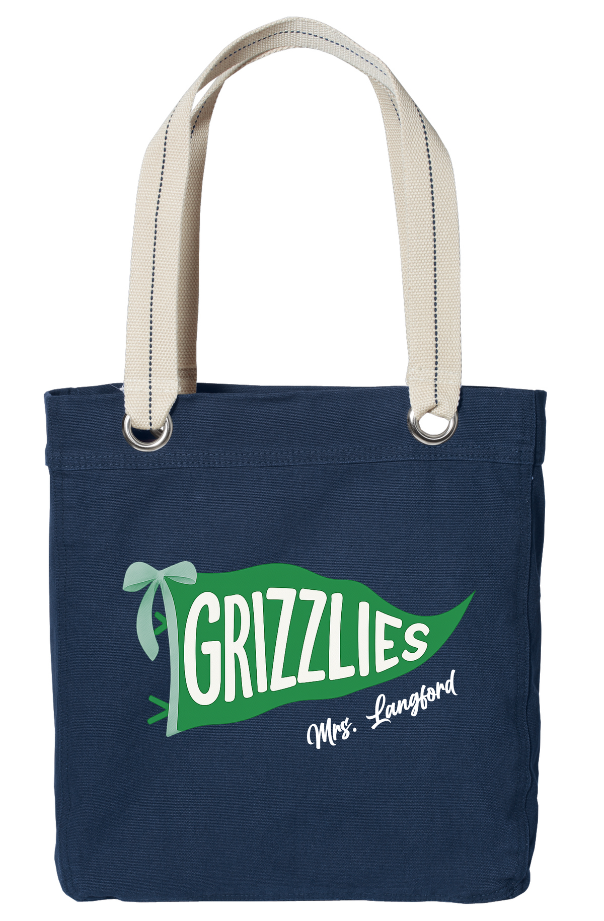 Evergreen Navy Tote