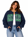 Evergreen Raw Edge Cardi Crew